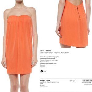 Alice + Olivia Strapless Flowy Dress Size 2